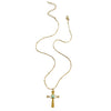 Wholesale Ins Style Geometric Stainless Steel Cross Pendant Necklace With Natural Stone Inlay Polished Plating For Women