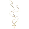 Wholesale Ins Style Geometric Stainless Steel Cross Pendant Necklace With Natural Stone Inlay Polished Plating For Women