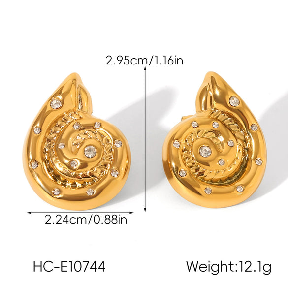 Wholesale Ins Style Geometric Stainless Steel Earrings With Heart Flower Wave Rhombus Drop Star Shapes Electroplated For Women