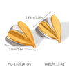 Wholesale Ins Style Geometric Stainless Steel Earrings With Heart Flower Wave Rhombus Drop Star Shapes Electroplated For Women