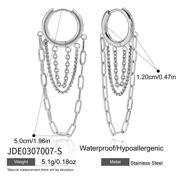 Wholesale Ins Style Geometric Stainless Steel Electroplated Earrings For Women