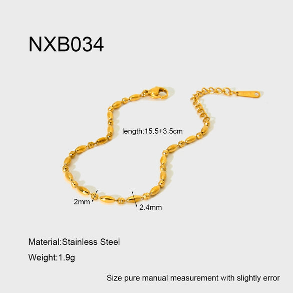 Wholesale Ins Style Geometric Stainless Steel Electroplated Ring Bracelet Jewelry For Women And Unisex