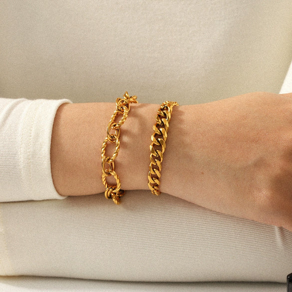 Wholesale Ins Style Geometric Stainless Steel Electroplated Women's Bracelet