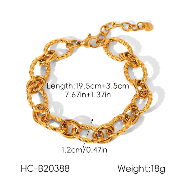 Wholesale Ins Style Geometric Stainless Steel Electroplated Women's Bracelet