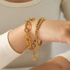 Wholesale Ins Style Geometric Stainless Steel Electroplated Women's Bracelet