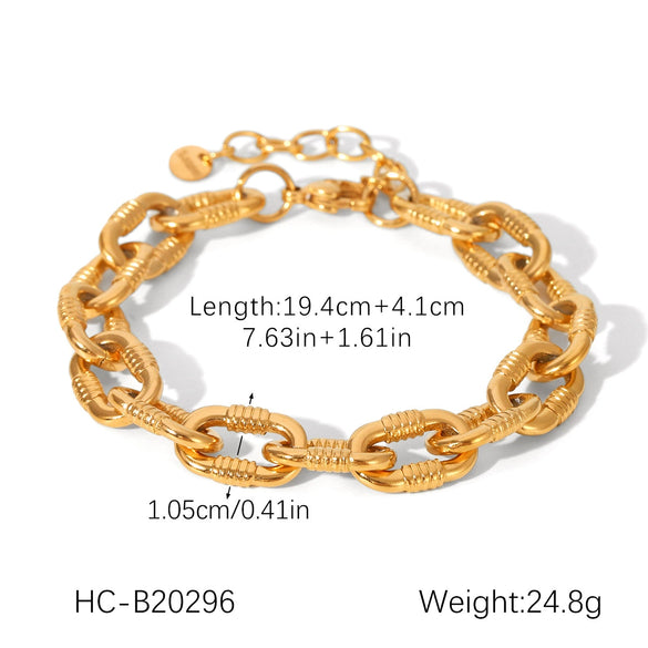 Wholesale Ins Style Geometric Stainless Steel Electroplated Women's Bracelet