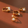 Wholesale Ins Style Geometric Stainless Steel Electroplated Women's Open Ring Jewelry Accessories