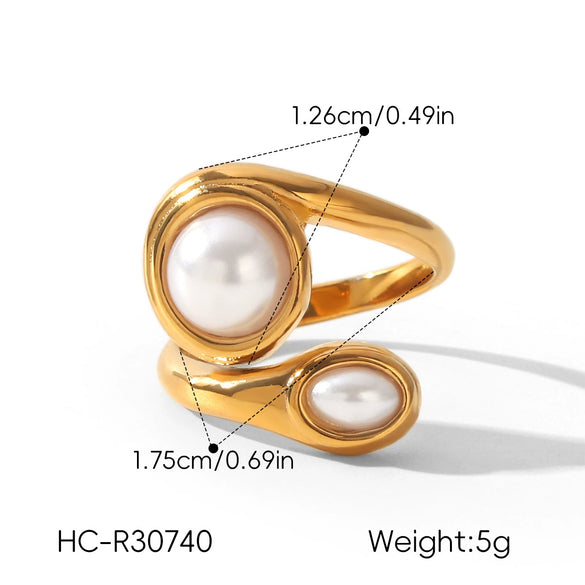 Wholesale Ins Style Geometric Stainless Steel Electroplated Women's Open Ring Jewelry Accessories