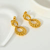 Wholesale Ins Style Geometric Stainless Steel 18K Gold Plated Earrings For Women