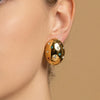 Wholesale Ins Style Geometric Stainless Steel 18K Gold Plated Earrings For Women