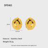 Wholesale Ins Style Geometric Stainless Steel 18K Gold Plated Earrings For Women