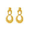 Wholesale Ins Style Geometric Stainless Steel 18K Gold Plated Earrings For Women
