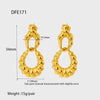 Wholesale Ins Style Geometric Stainless Steel 18K Gold Plated Earrings For Women