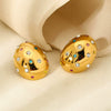Wholesale Ins Style Geometric Stainless Steel 18K Gold Plated Earrings For Women