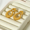 Wholesale Ins Style Geometric Stainless Steel 18K Gold Plated Earrings For Women
