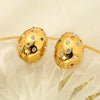 Wholesale Ins Style Geometric Stainless Steel 18K Gold Plated Earrings For Women
