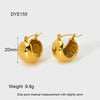 Wholesale Ins Style Geometric Stainless Steel 18K Gold Plated Hollow Spherical Earrings For Women