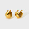 Wholesale Ins Style Geometric Stainless Steel 18K Gold Plated Hollow Spherical Earrings For Women