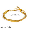 Wholesale Ins Style Geometric Stainless Steel 18K Gold Vacuum Plated Women's Bracelet