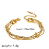 Wholesale Ins Style Geometric Stainless Steel 18K Gold Vacuum Plated Women's Bracelet