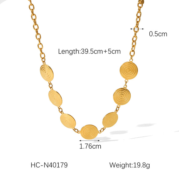 Wholesale Ins Style Geometric Stainless Steel Threaded Hoop Earrings With Electroplating