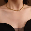 Wholesale Ins Style Geometric Titanium Steel Cuban Chain Jewelry Set Including Necklaces Earrings And Hand Accessories For Women