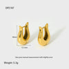 Wholesale Ins Style Geometric Ushaped Stainless Steel 18K Gold Plated Earrings For Women