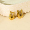 Wholesale Ins Style Geometric Ushaped Stainless Steel 18K Gold Plated Earrings For Women