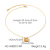 Wholesale Ins Style Geometric Zircon Pendant 18K Goldplated Stainless Steel Necklace For Women