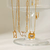 Wholesale Ins Style Geometric Zircon Pendant 18K Goldplated Stainless Steel Necklace For Women