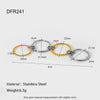 Wholesale Ins Style Geometric Zirconia Stainless Steel 18K Gold Plated Braided Bead Fourlayer Ring For Women