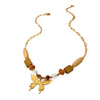 Wholesale Ins Style Gold Plated Stainless Steel Animal Zodiac Geometric Butterfly Pendant Necklace For Women