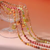 Wholesale Ins Style 18K Gold Plated Stainless Steel Heart Shape Beaded Necklace With Heart Tassel Pendant For Women