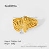 Wholesale Ins Style Leafshaped Stainless Steel 18K Gold Electroplated Bracelet Jewelry For Women