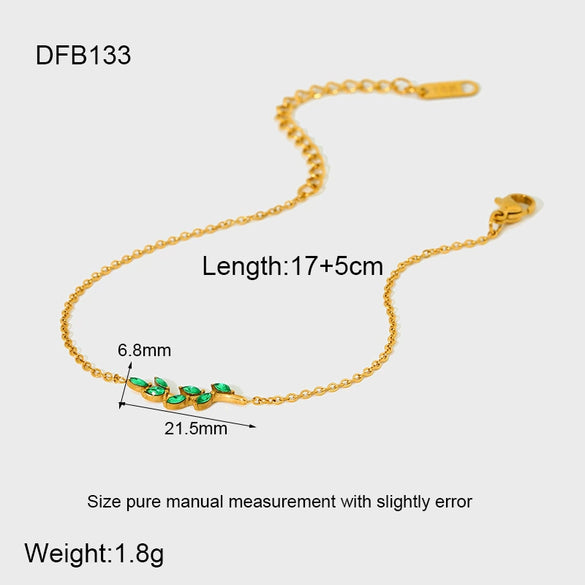 Wholesale Ins Style Light Luxury Geometric Stainless Steel 18K Gold Plated Butterfly Flower Bracelet Jewelry For Women