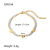 Wholesale Ins Style Light Luxury Geometric Stainless Steel 18K Gold Plated Butterfly Flower Bracelet Jewelry For Women