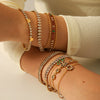 Wholesale Ins Style Light Luxury Geometric Stainless Steel 18K Gold Plated Butterfly Flower Bracelet Jewelry For Women