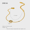 Wholesale Ins Style Light Luxury Geometric Stainless Steel 18K Gold Plated Butterfly Flower Bracelet Jewelry For Women