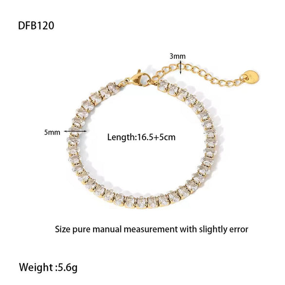 Wholesale Ins Style Light Luxury Geometric Stainless Steel 18K Gold Plated Butterfly Flower Bracelet Jewelry For Women
