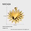Wholesale Ins Style Lotus Heart Star Moon Pendant Gold Plated Stainless Steel Jewelry Accessories