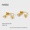 Wholesale Ins Style Minimalist Drop Shape Zircon Stainless Steel 18K Gold Plated Earrings For Women