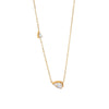 Wholesale Ins Style Minimalist Teardrop Zircon Stainless Steel 18K Gold Plated Pendant Necklace For Women