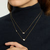 Wholesale Ins Style Minimalist Teardrop Zircon Stainless Steel 18K Gold Plated Pendant Necklace For Women