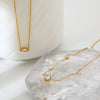 Wholesale Ins Style Minimalist Teardrop Zircon Stainless Steel 18K Gold Plated Pendant Necklace For Women