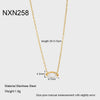 Wholesale Ins Style Minimalist Teardrop Zircon Stainless Steel 18K Gold Plated Pendant Necklace For Women