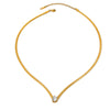 Wholesale Ins Style Minimalist Water Drop Geometric Zircon Stainless Steel Pendant Necklace For Women 18K Gold Plated
