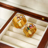 Wholesale Ins Style Minimalist Zircon Stainless Steel 18K Gold Plated Drop Shape Ring For Women
