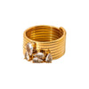 Wholesale Ins Style Minimalist Zircon Stainless Steel 18K Gold Plated Drop Shape Ring For Women