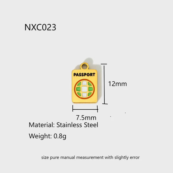 Wholesale Ins Style Oil Dripping Return Pattern Stainless Steel Pendant Jewelry Accessories For Women