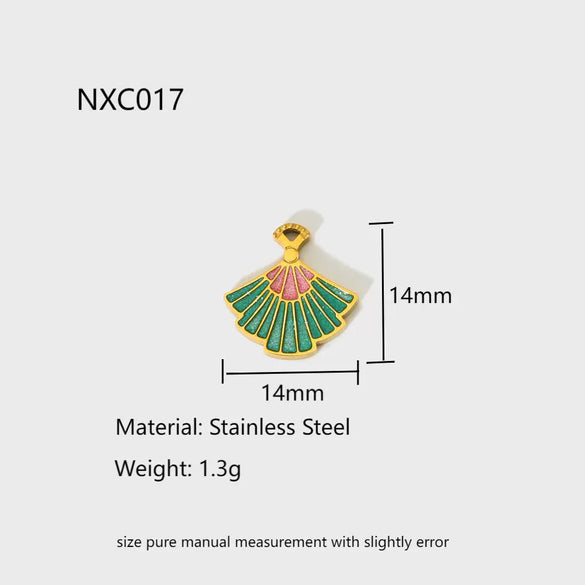Wholesale Ins Style Oil Dripping Return Pattern Stainless Steel Pendant Jewelry Accessories For Women